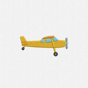 Mini Plane Machine Embroidery Design - 3 Sizes