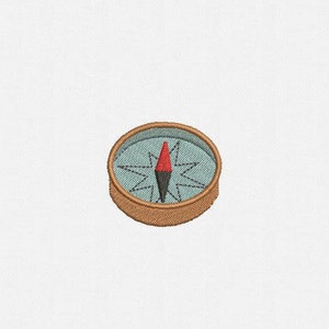 Mini Compass Machine Embroidery Design - 3 Sizes