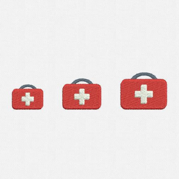 Mini First Aid Kit Machine Embroidery Design - 3 Sizes