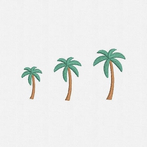Mini Palm Tree Machine Embroidery Design - 6 Sizes