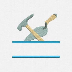Split Bricklayer Machine Embroidery Design - 1 Size