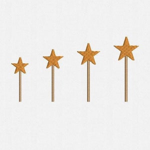 Mini Magic Wand Machine Embroidery Design - 4 Sizes
