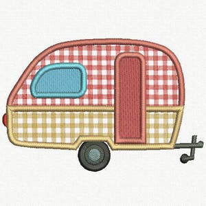 Rv Camper Trailer Applique Machine Embroidery Designs - 4 sizes