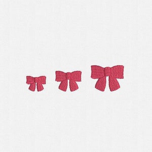 Mini Bow Machine Embroidery Design - 6 Sizes