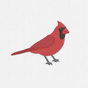 Nothern Cardinal Machine Embroidery Design - 5 Sizes