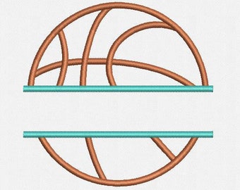 Split Basketball Ball Machine Embroidery Design - 1 Size