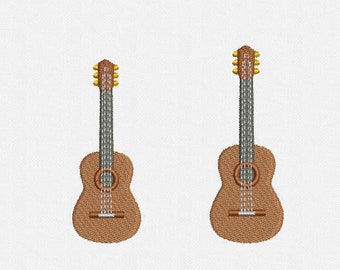 Mini Guitar Machine Embroidery Design - 2 Sizes