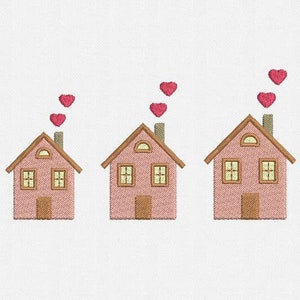Design de bordado à máquina Home Sweet Home - 3 tamanhos