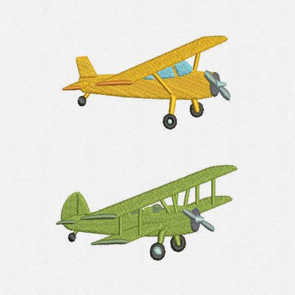 Planes Machine Embroidery Design - 2 Designs by 4 Sizes