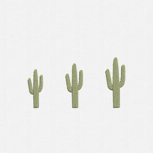 Mini Cactus Machine Embroidery Design - 3 Sizes