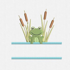 Split Frog Machine Embroidery Design - 1 Size