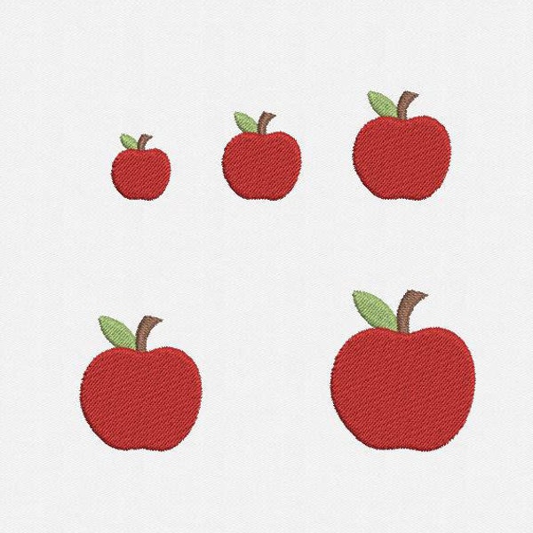 Mini Apple Machine Embroidery Design - 5 Sizes