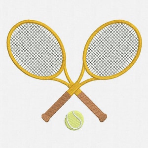 Tennis Rackets Machine Embroidery Design - 4 Sizes