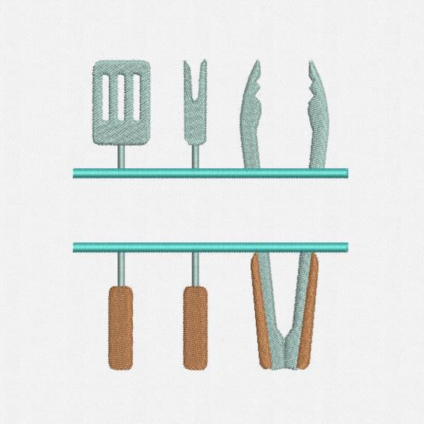 Grill Embroidery Etsy