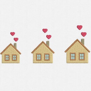 Home Sweet Home Machine Embroidery Design - 3 Sizes