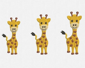 Mini Giraffe Machine Embroidery Design - 6 Sizes