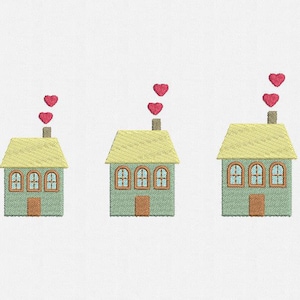 Home Sweet Home Machine Embroidery Design - 3 Sizes