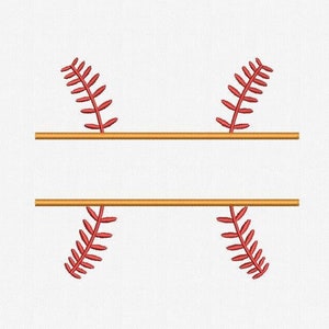 Split Baseball or Softball Stripes Machine Embroidery Design - 1 Size