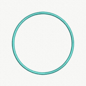Circle Applique Machine Embroidery Design - 6 Sizes