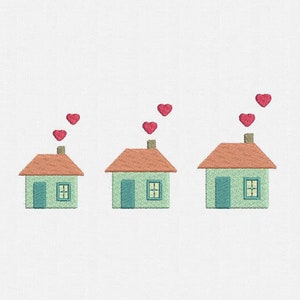 Home Sweet Home Machine Embroidery Design - 3 Sizes