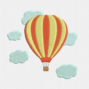 Hot Air Balloon Machine Embroidery Design - 3 Sizes