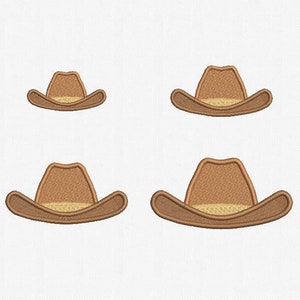 Cowboy Hat Machine Embroidery Design - 4 Sizes