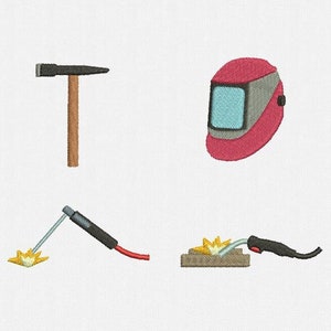 Mini Welder Machine Embroidery Designs Pack - 4 Designs
