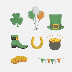 Mini St Patrick&#39;s Day Machine Embroidery Designs Pack -  8 Designs