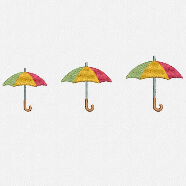 Mini motif de broderie machine parapluie - 3 tailles