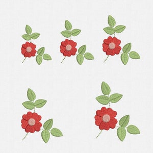 Mini Rose Stickdatei für die Maschine - 5 Größen