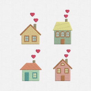 Home Sweet Home Machine Embroidery Design - 4 Designs by 4 Sizes