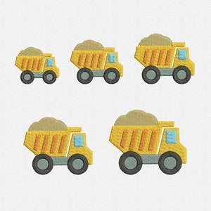 Mini Dump Truck Machine Embroidery Design - 5 Sizes