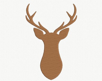 Deer Silhouette Machine Embroidery Design - 4 Sizes