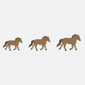 Mini Horse Machine Embroidery Design - 3 Sizes