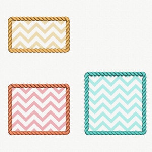 Rope Frame Applique Machine Embroidery Designs - 3 sizes
