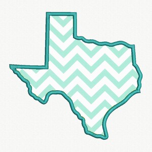 State of Texas Applique Machine Embroidery Design - 5 Sizes