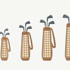 Applique Motif de broderie machine pour sac de golf - 4 tailles