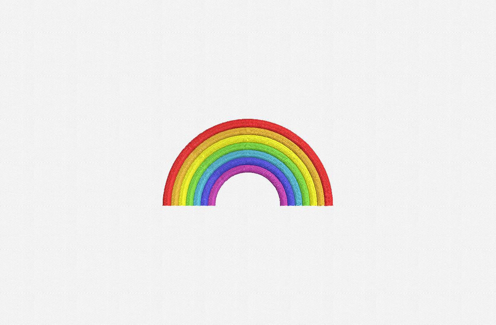Rainbow Machine Embroidery Design 4 Sizes Etsy