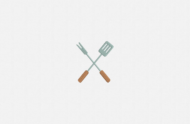 BBQ Grilling Tools Machine Embroidery Design 8 Sizes Etsy UK