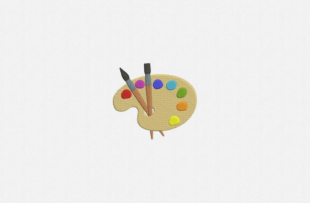 Artist Palette Machine Embroidery Designs - 6 sizes