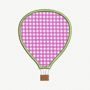 Hot Air Balloon Applique Machine Embroidery Design - 4 Sizes