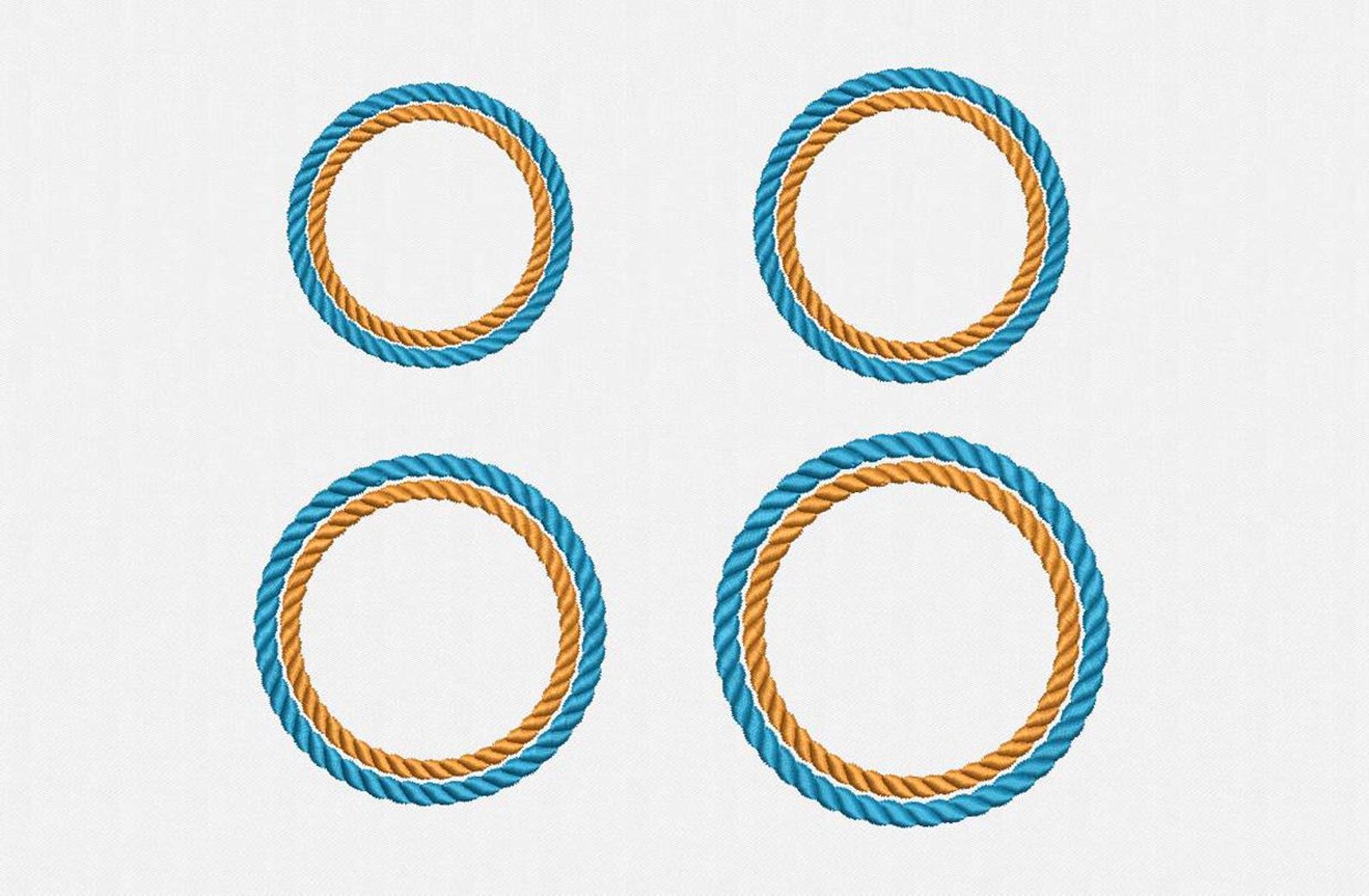 Double Rope Frames Machine Embroidery Designs - 7 Sizes - Etsy