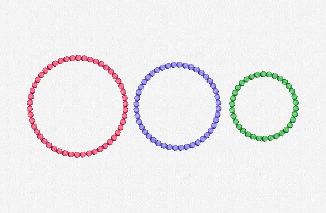 Dotted Frames Machine Embroidery Design 3 Sizes Etsy