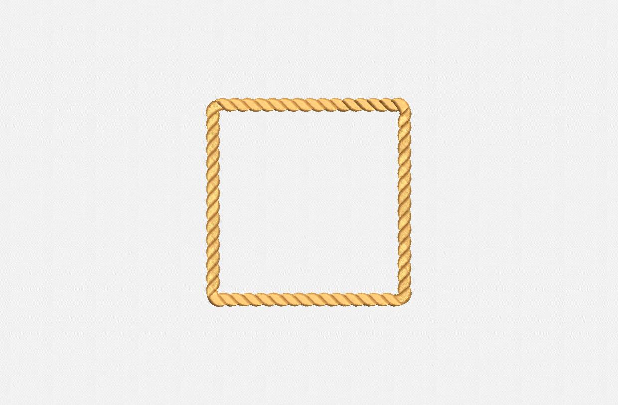 Square Rope Frame Machine Embroidery Designs 4 Sizes | Etsy