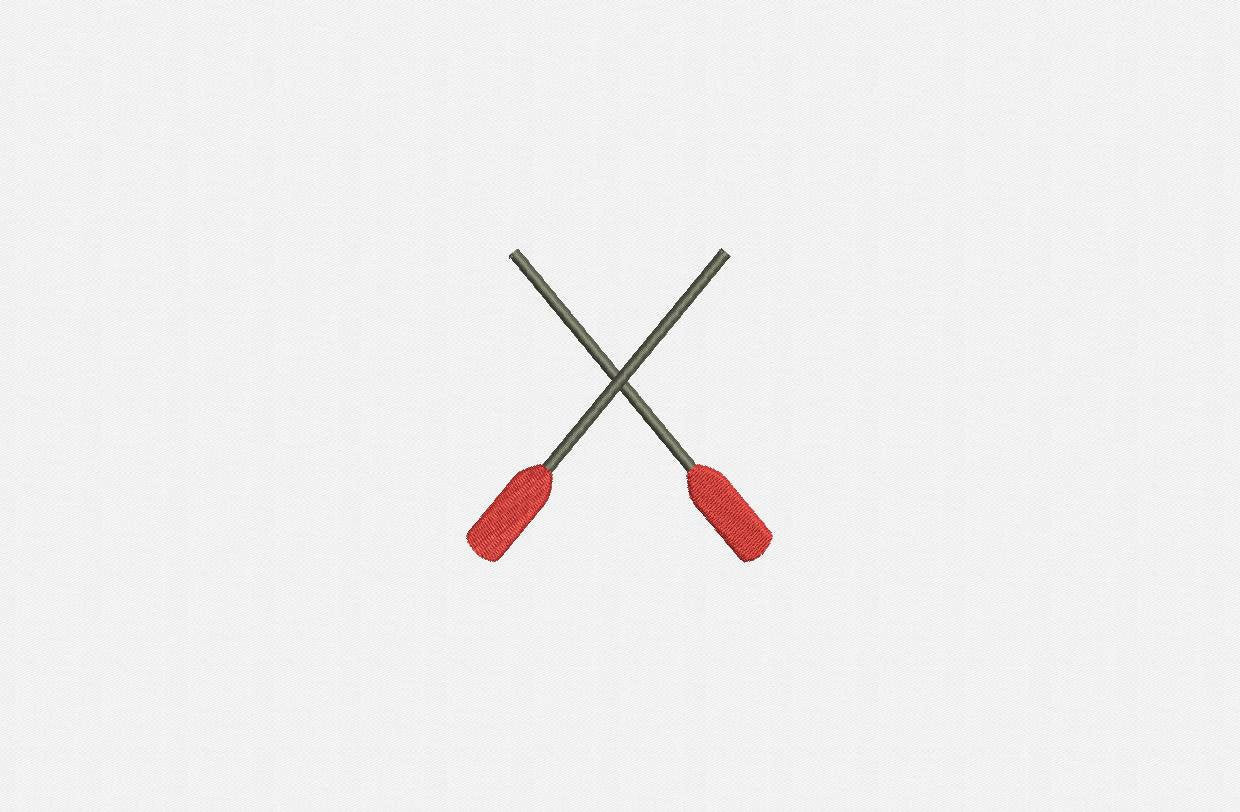 Boat Oars Machine Embroidery Design 5 Sizes Etsy