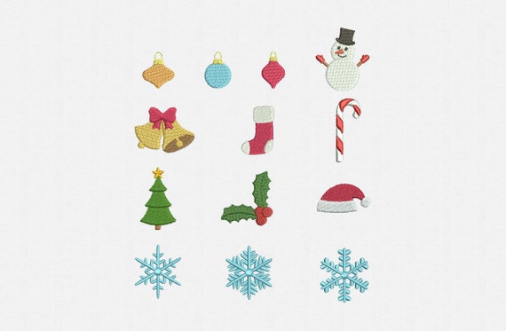 Christmas Tiny Bells Embroidery Design Pack