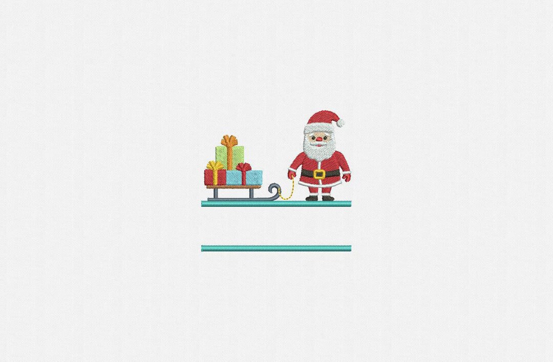 Machine Embroidery Split Santa Split Santa Machine Embroidery Design - 1 Size - Etsy