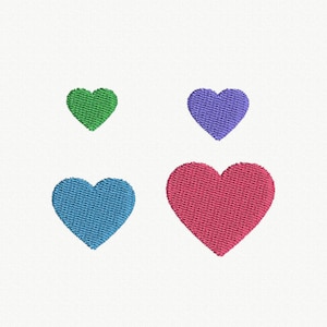 Mini coeur Machine broderie Design - 4 tailles