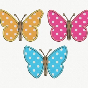 Butterfly Applique Machine Embroidery Design - 3 Designs by 1 Size