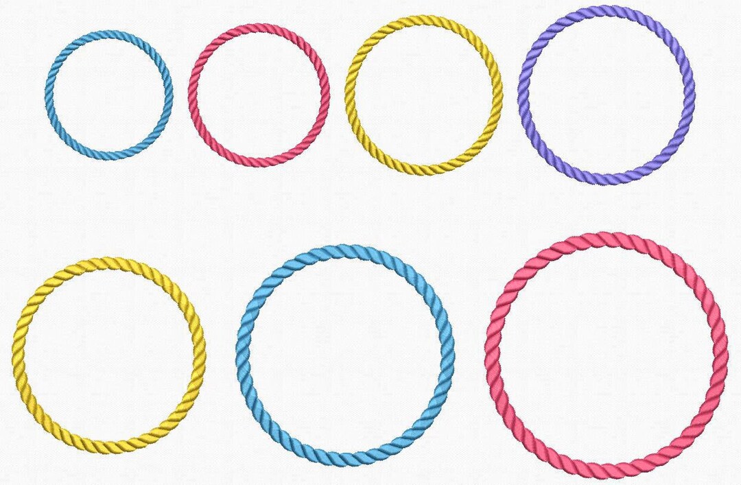 Machine Embroidery Rope Frame Rope Frames Machine Embroidery Designs - 7 Sizes - Etsy UK